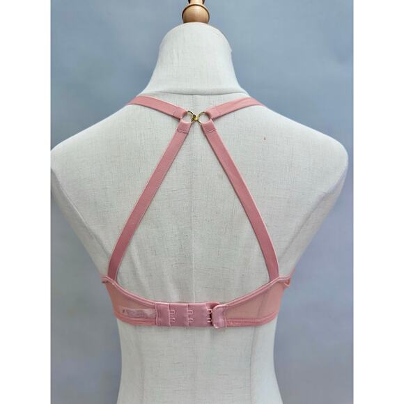 LIVELY Lace T-Shirt Bra underwire pink lace Unlined size 36B - Picture 2 of 16